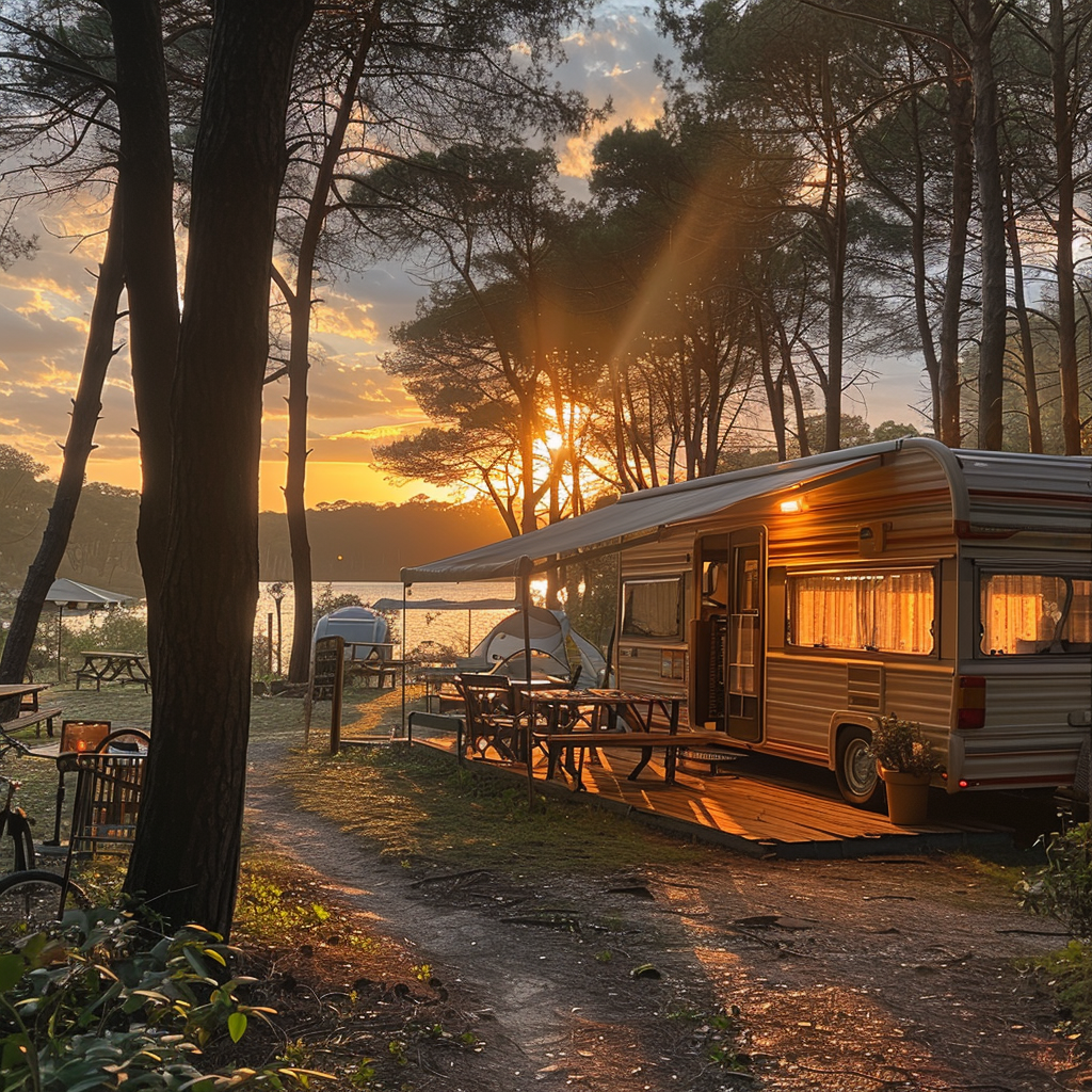Camping im Morgenrot